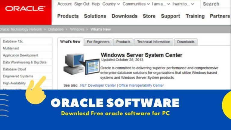Oracle Software Download Full Version for Windows 10 [ Free Download ]