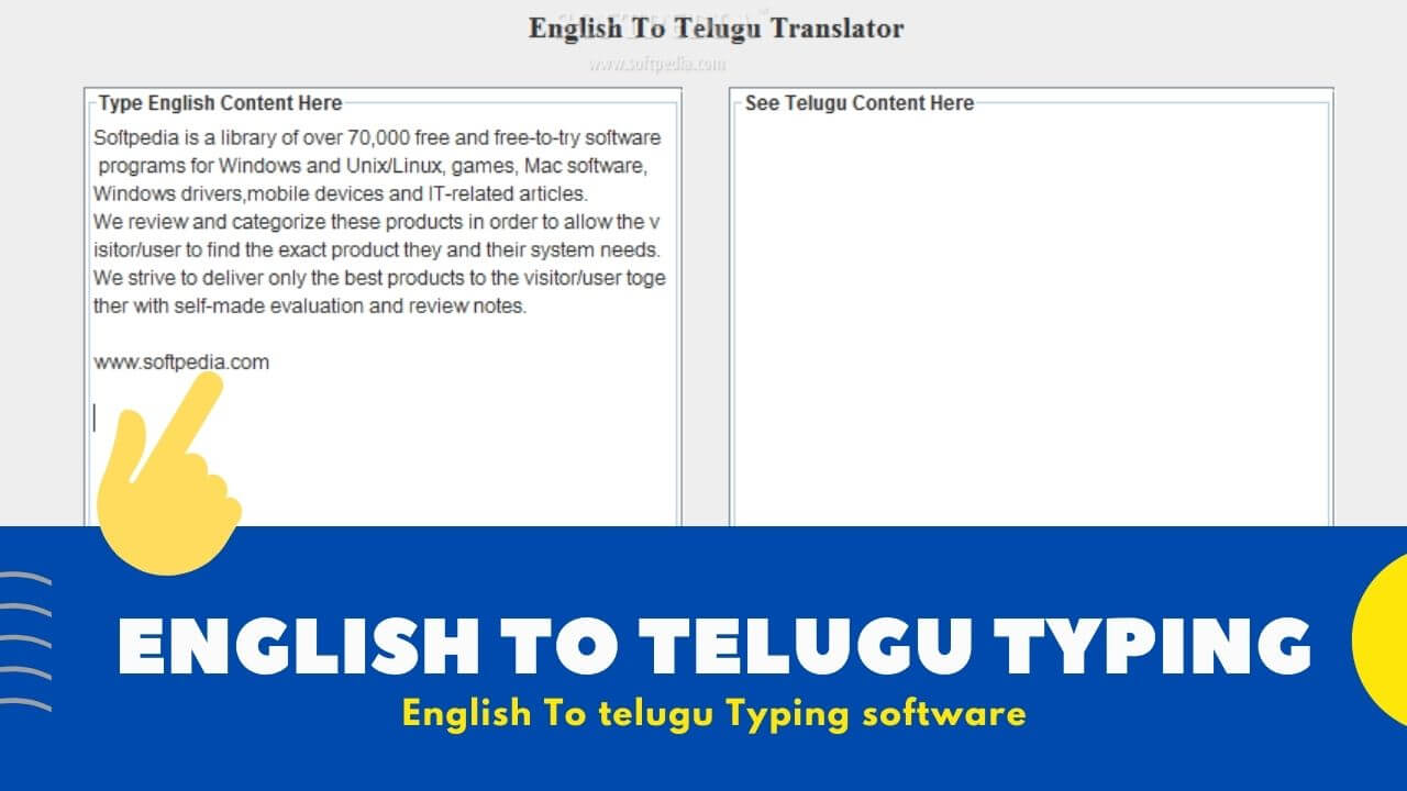 english to telugu typing software