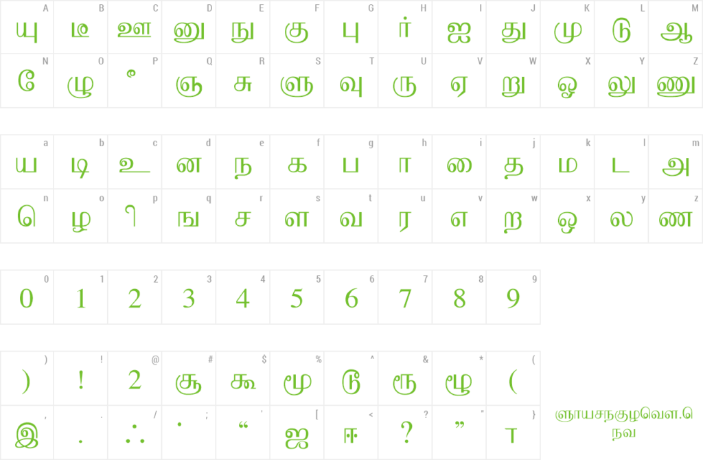 Bamini Tamil Font