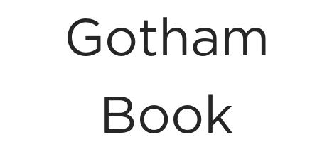 Gotham Book Font